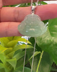 Baikalla™ "Laughing Buddha" Genuine Lake Green Jadeite Buddha Pendant Necklace