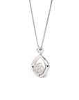 Baikalla Jewelry gemstone jewelry 18k White Gold Necklace With Zircon