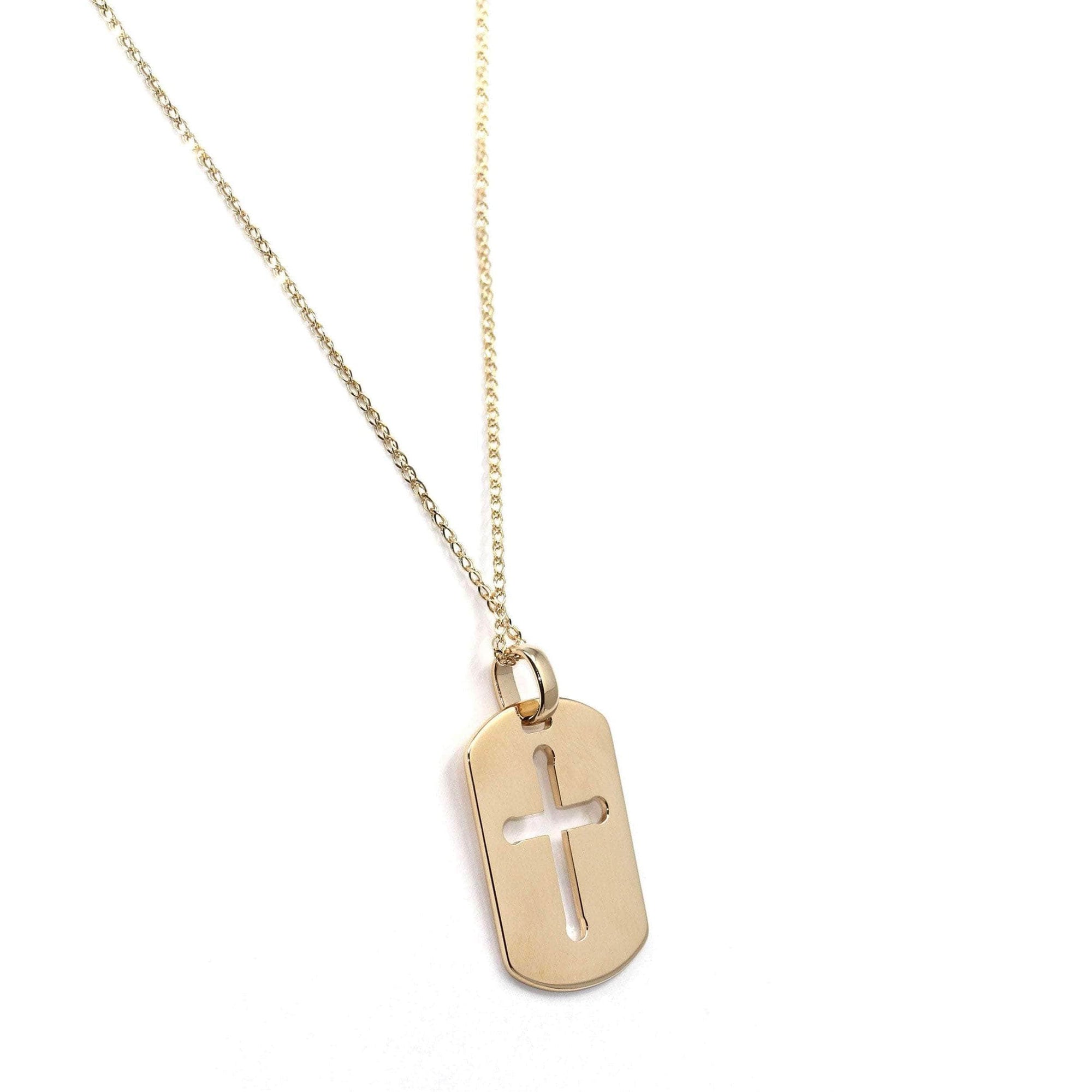 Baikalla Jewelry 14K Pure Yellow Gold Pendant 14k Yellow Gold Cross Pendant Necklace