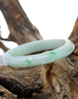 Baikalla Jewelry Jade Bangle Genuine Burmese Jadeite Jade Bangle Bracelet ( 57.0 mm )