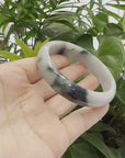 Baikalla Blue-Green Classic Real Jadeite Jade Bangle Bracelet (63.48mm) 