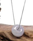 Baikalla Jewelry Jade Pendant Necklace Baikalla "Good Luck Button" Necklace Lavender Jadeite Jade Lucky Tong Tong Pendant Necklace