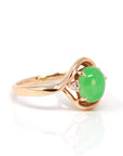 Baikalla Jewelry Jadeite Engagement Ring Baikalla™ "Irina" 18k Rose Gold Natural Imperial Jadeite Engagment Ring