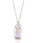 Baikalla Jewelry Silver Topaz Necklace Sterling Silver Natural Ametrine Luxury Pendant Necklace With CZ