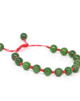 Baikalla Baikalla Natural Nephrite Jade Bead Bracelet With Red String