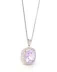 Baikalla Jewelry Silver Topaz Necklace Sterling Silver Natural Ametrine Luxury Pendant Necklace With CZ