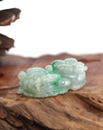 Baikalla Jewelry genuine jadeite carving Genuine Burmese Green Jadeite Jade PiXiu Pendant Necklace