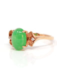 Baikalla Jewelry Jadeite Engagement Ring Baikalla™ "Talia" 18k Rose Gold Natural Imperial Jadeite Engagment Ring