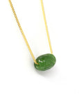 Baikalla Jewelry Jade Pendant Necklace Nephrite Green Jade Lucky LuLuTong Bead Pendant Necklace