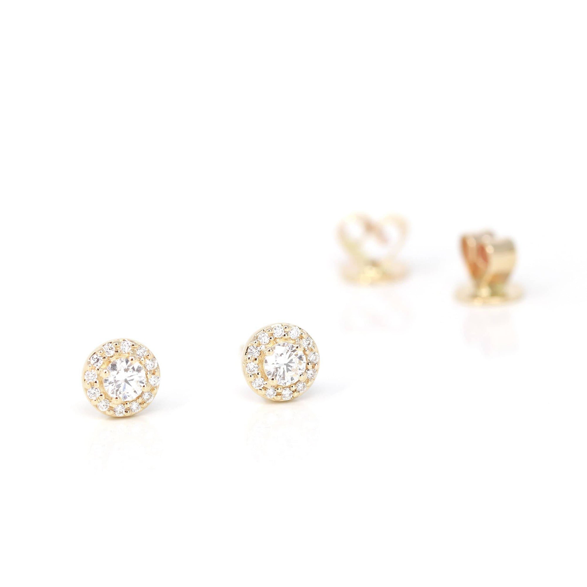 Baikalla Jewelry Gold Gemstone Earrings Baikalla™ 14k Classic White Gold Natural Diamond Earrings