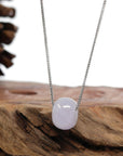 Baikalla Jewelry Jade Pendant Necklace Baikalla "Good Luck Button" Necklace Lavender Jadeite Jade Lucky Tong Tong Necklace (Small)