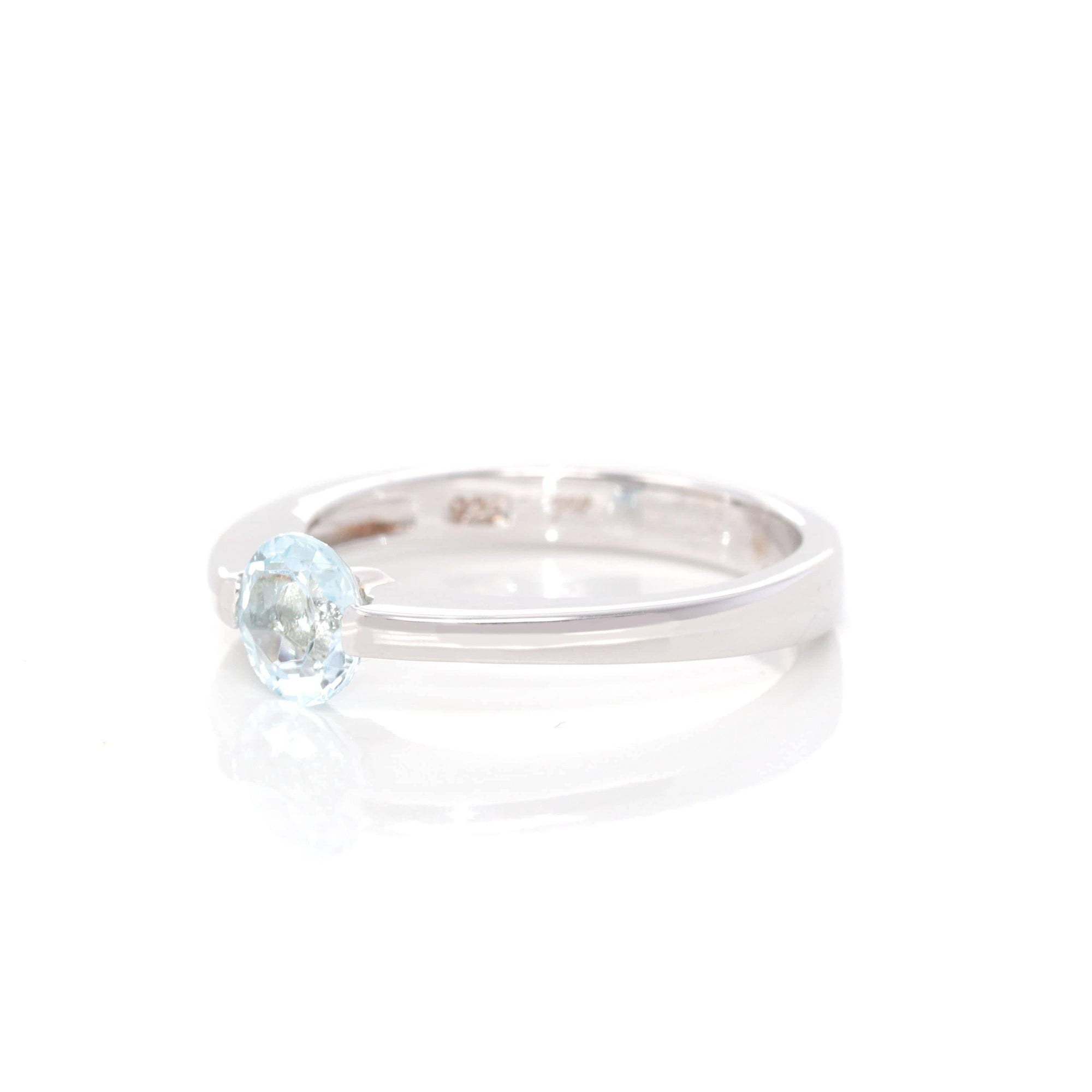 Baikalla Jewelry Gemstone Ring Sterling Silver Sky Blue Topaz Ring