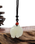 Baikalla Jewelry Jade Pendant Necklace Baikalla™ Genuine HeTian White Nephrite Jade Elephant Pendant Necklace