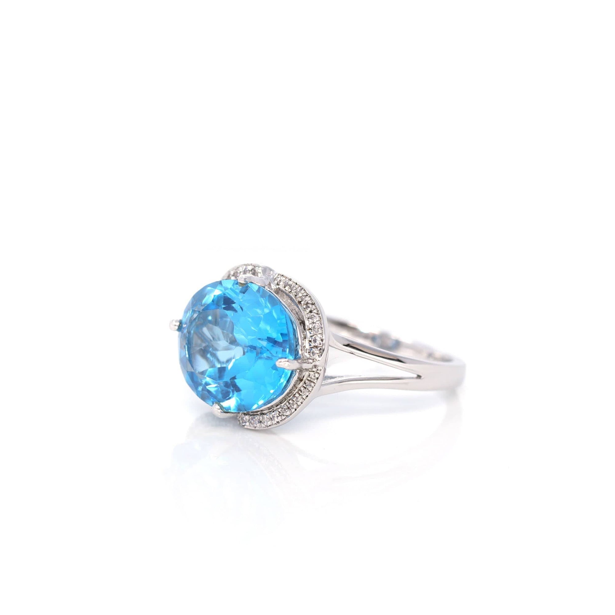 Baikalla Jewelry Gemstone Ring Baikalla™ Sterling Silver Sky Blue Topaz Ring