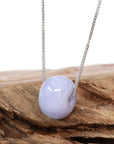 Baikalla Jewelry Jade Pendant Necklace Baikalla™ "Good Luck Button" Necklace Real Lavender Jade Lucky KouKou Pendant Necklace