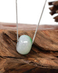 Baikalla Jewelry Jade Pendant Necklace Baikalla™ "Good Luck Button" Necklace Real Vibrant Green Jade Lucky TongTong Pendant Necklace