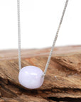 Baikalla Jewelry Jade Pendant Necklace Baikalla™ "Good Luck Button" Necklace Real Lavender Jade Lucky TongTong Pendant Necklace