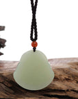 Baikalla Jewelry Jade Pendant Necklace Baikalla™ "Goddess of Compassion Buddha" Genuine White Jade Pendant Necklace