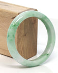 Baikalla Jewelry Jadeite Jade Bangle Bracelet Genuine Burmese Green Jadeite Jade Bangle Bracelet (58.7 mm) 