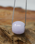 Baikalla Jewelry Jade Pendant Necklace Baikalla™ "Good Luck Button" Necklace Real Lavender Jade Lucky TongTong Pendant Necklace