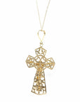 Baikalla Jewelry 14K Pure Yellow Gold Pendant 14k Yellow Gold Cross Pendant Necklace