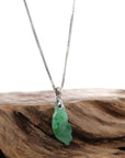 Baikalla Jewelry Jade Pendant Necklace Baikalla "Prosperity Every Year (年年有鱼)" Lucky Fish Carving Pendant Necklace Natural Jadeite Jade