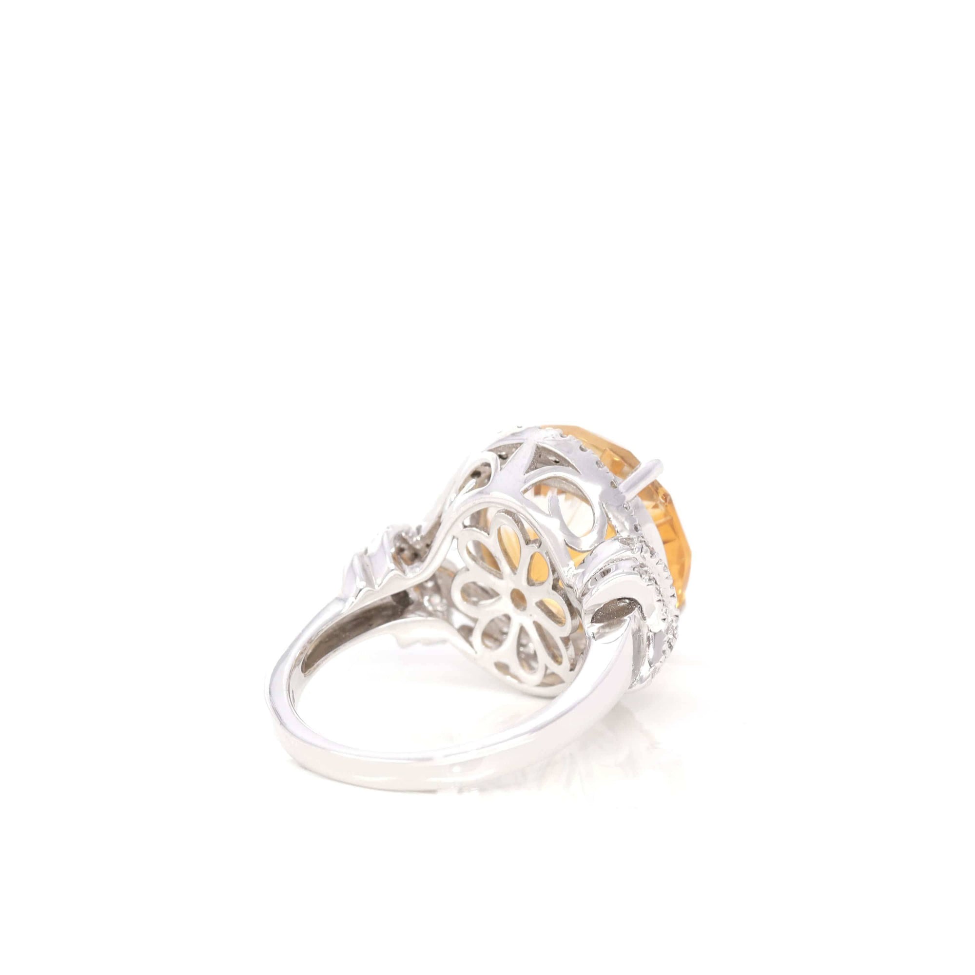 Baikalla Jewelry Gemstone Ring Baikalla™ Sterling Silver Natural Citrine 4 Prong Set Ring