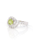 Baikalla Jewelry Sterling Silver Gemstone Ring Baikalla™ Gemstone Collection Sterling Silver Genuine Peridot & CZ Vintage Ring