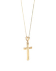 Baikalla Jewelry 14K Pure Yellow Gold Pendant 14k Yellow Gold Cross Charm Necklace