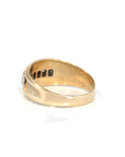 Baikalla Jewelry Gold Diamond Men's Ring 14k Yellow Gold Diamond Men's Wedding Band Ring