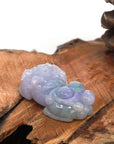 Baikalla Jewelry genuine jadeite carving High-End Genuine Burmese Lavender Jadeite Jade PiXiu Pendant Necklace (Feng-Shui Lucky)