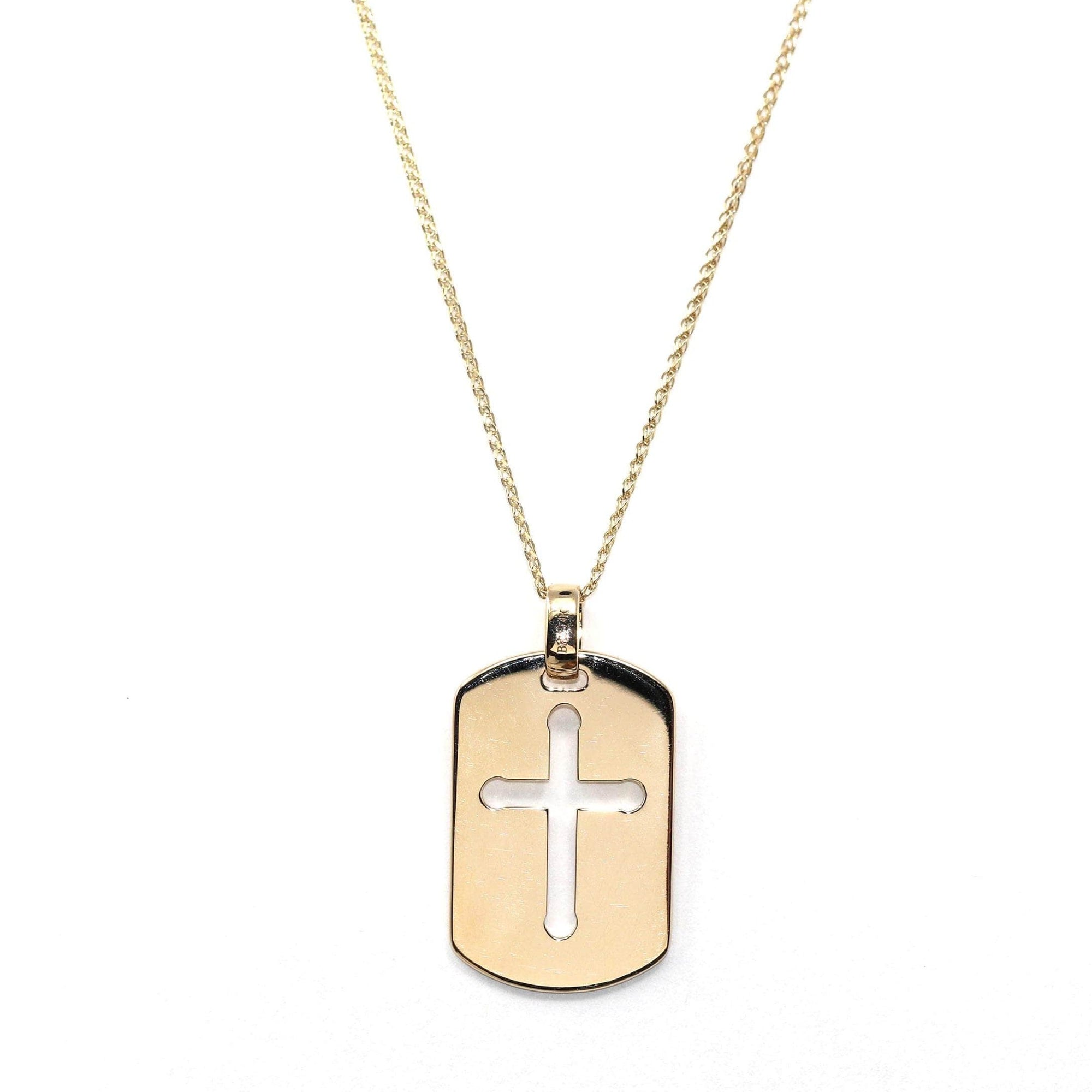 Baikalla Jewelry 14K Pure Yellow Gold Pendant Pendant Only 14k Yellow Gold Cross Pendant Necklace