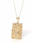 Baikalla Jewelry 14K Yellow Gold Pendant 14k Yellow Gold Dragon Pendant Necklace