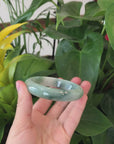 Baikalla "Classic Bangle" Blue-Green Natural Burmese Jadeite Jade Bangle ( 59 mm ) 