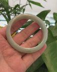 Genuine Burmese Green Jadeite Jade Bangle Bracelet (56.6 mm) 