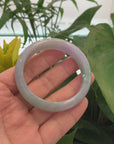 Genuine Burmese Lavender Green Jadeite Jade Bangle Bracelet (54.66 mm) 