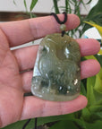 Natural Honey Yellow Jadeite Jade "Rooster" Pendant Necklace For Men, Collectibles.