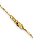 Baikalla Jewelry 14K Yellow Gold Pendant 14K 2.5mm Solid Octagonal Box Gold Chain with Lobster Clasp