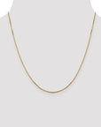 Baikalla Jewelry 14K Yellow Gold Pendant 14K 2.5mm Solid Octagonal Box Gold Chain with Lobster Clasp