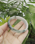 Baikalla Genuine Burmese Green Jadeite Jade Oval Bangle (59.26 mm) 