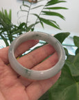 Genuine Burmese Blue-Green Jadeite Jade Bangle Bracelet (58.05 mm ) 