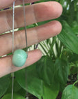 Baikalla™ "Good Luck Button" Necklace Real Rich Green Jade Lucky KouKou Pendant Necklace