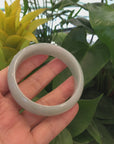 Genuine Burmese Green Jadeite Jade Bangle Bracelet (59.21 mm) 