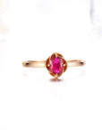 Baikalla Jewelry Gold Ruby Ring Baikalla™ 18k Rose Gold & Natural A 2/5 Ruby Ring with Diamonds