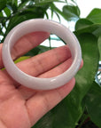 Baikalla Classic Lavender Natural Jadeite Jade Bangle ( 57.94 mm ) 