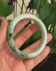 Baikalla™ "Classic Bangle" Genuine Burmese Green Jadeite Jade Bangle Bracelet ( 58.3 mm) 