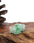 Baikalla Jewelry genuine jadeite carving Genuine Burmese Green Jadeite Jade PiXiu Pendant Necklace