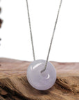 Baikalla Jewelry Jade Pendant Necklace Baikalla "Good Luck Button" Necklace Lavender Jadeite Jade Lucky Tong Tong Pendant Necklace