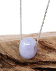 Baikalla Jewelry Jade Pendant Necklace Baikalla™ "Good Luck Button" Necklace Real Lavender Jade Lucky KouKou Pendant Necklace