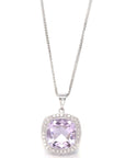 Baikalla Jewelry Silver Topaz Necklace Sterling Silver Natural Ametrine Luxury Pendant Necklace With CZ